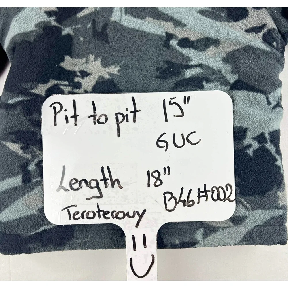 GUC Columbia Kids Reversible Puffer Hooded Fleece Jacket Boy Camo Black Size XXS